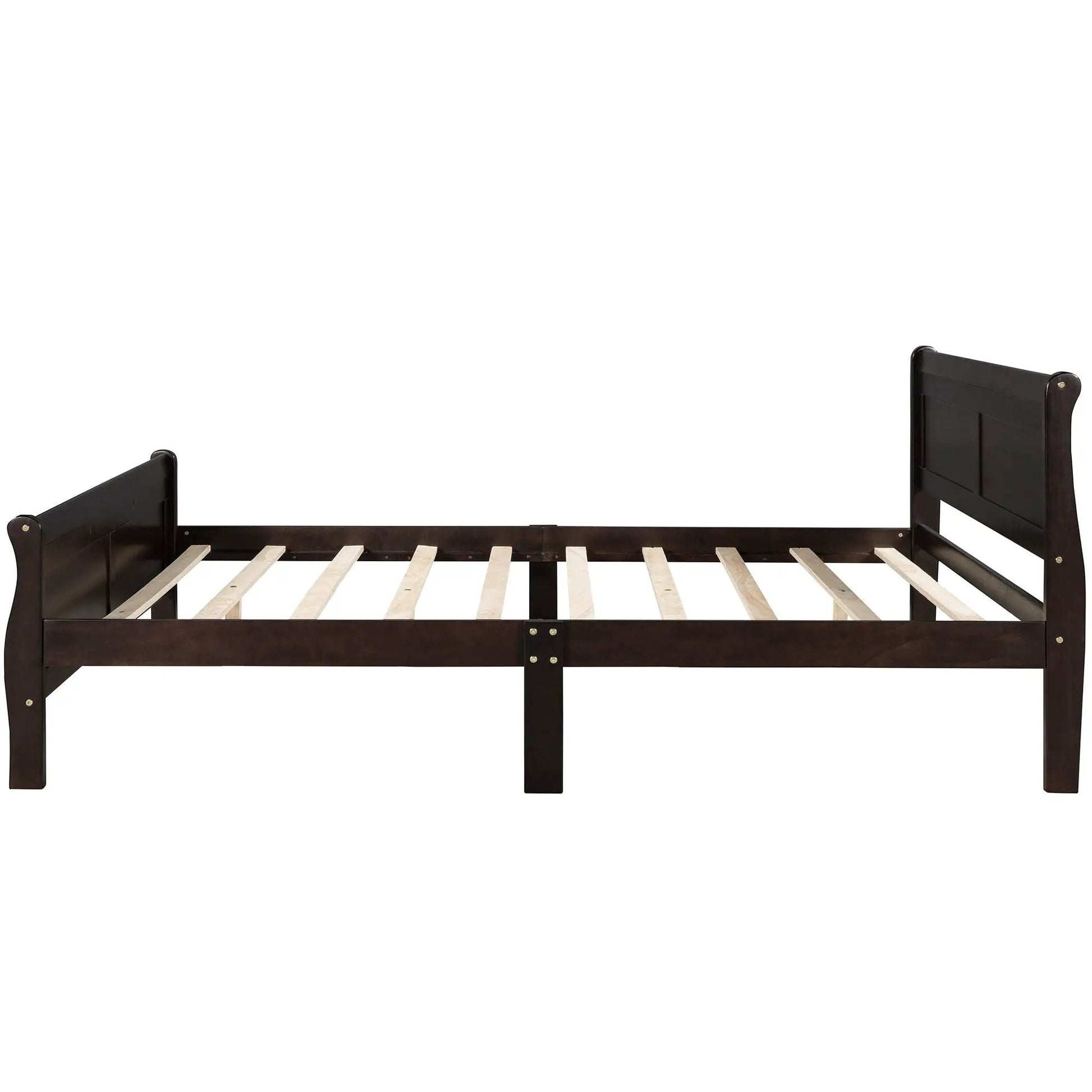 Dark espresso platform bed frame with headboard, footboard, slats Unique Piece Furniture on Tampa Home & Garden Store