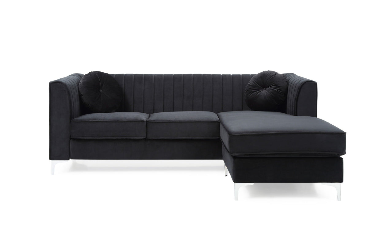 Delray Micro Suede Sofa and Chaise Lounger