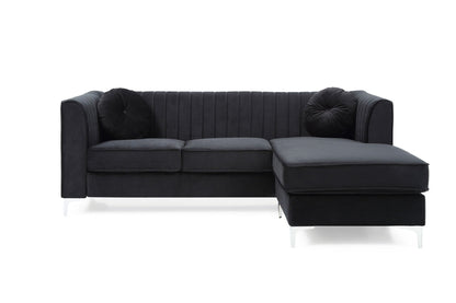 Delray Micro Suede Sofa and Chaise Lounger