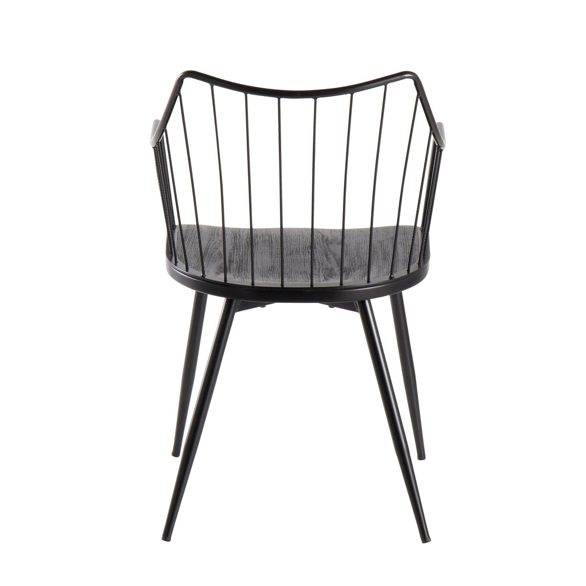 Winston Farmhouse Chair with Metal Frame black metal back wood seat kids' side chair on Tampa Home & Garden Store