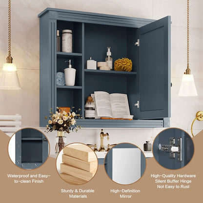 Wall Mounted Bathroom Storage Cabinet With Mirror