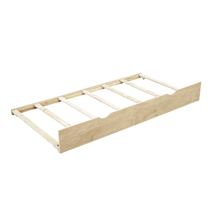 HouseOfZazla daybed with trundle frame in natural wood with slatted base on Tampa Home & Garden Store