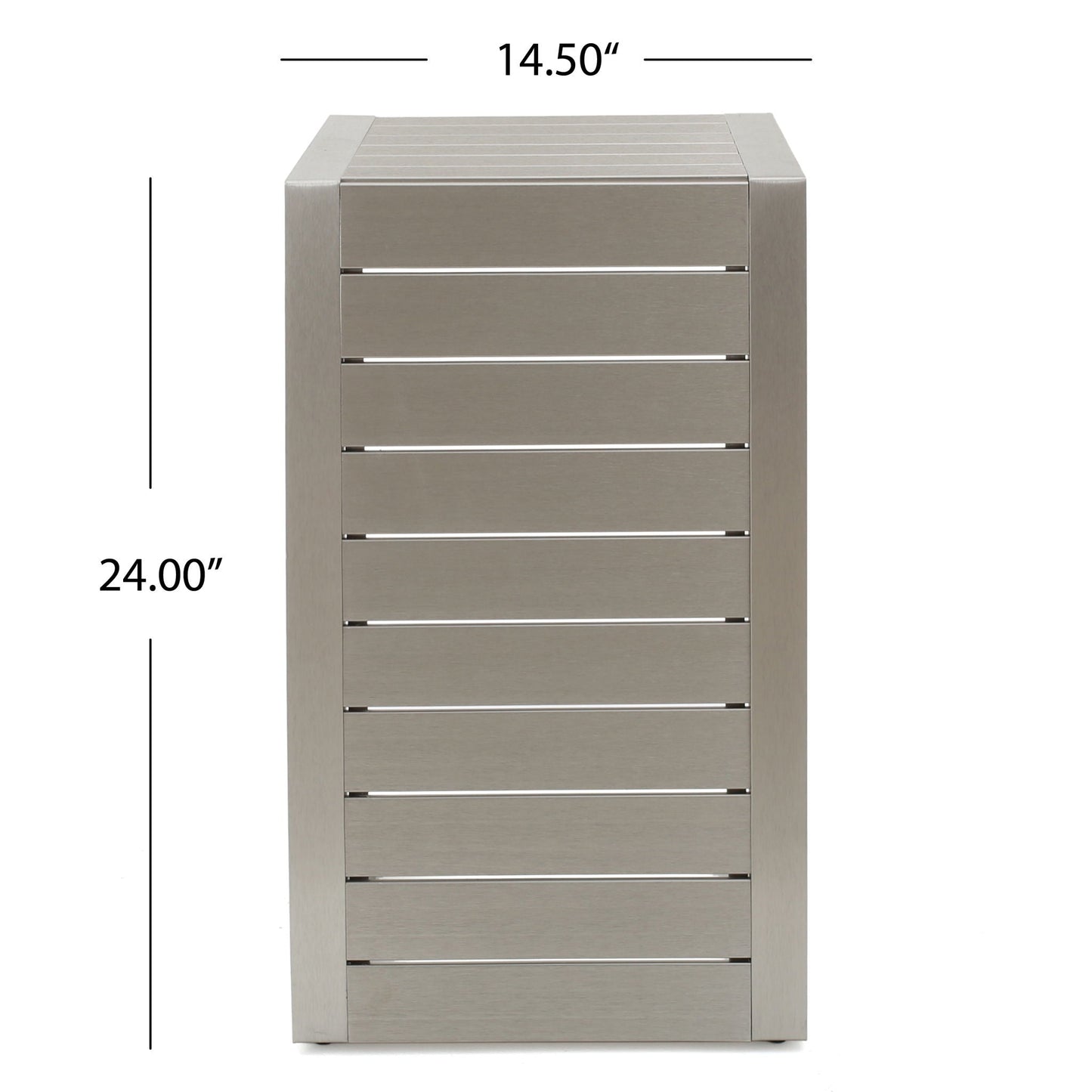 Outdoor Aluminum C Shaped Side Table for Patio