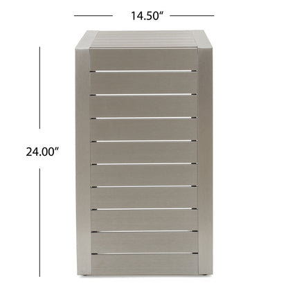 Outdoor Aluminum C Shaped Side Table for Patio