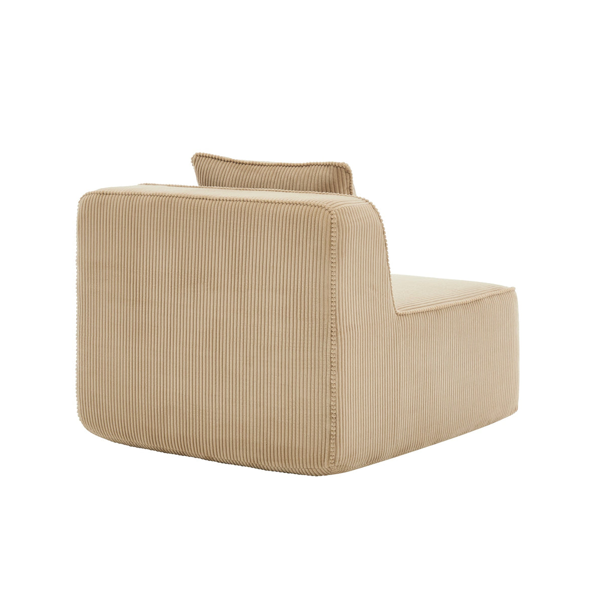 Armless sofa with camel corduroy fabric and pillow, HouseOfZazla on Tampa Home & Garden Store