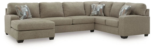 Newellen Sectional beige L-shaped with left chaise and 2 cushions on Tampa Home & Garden Store