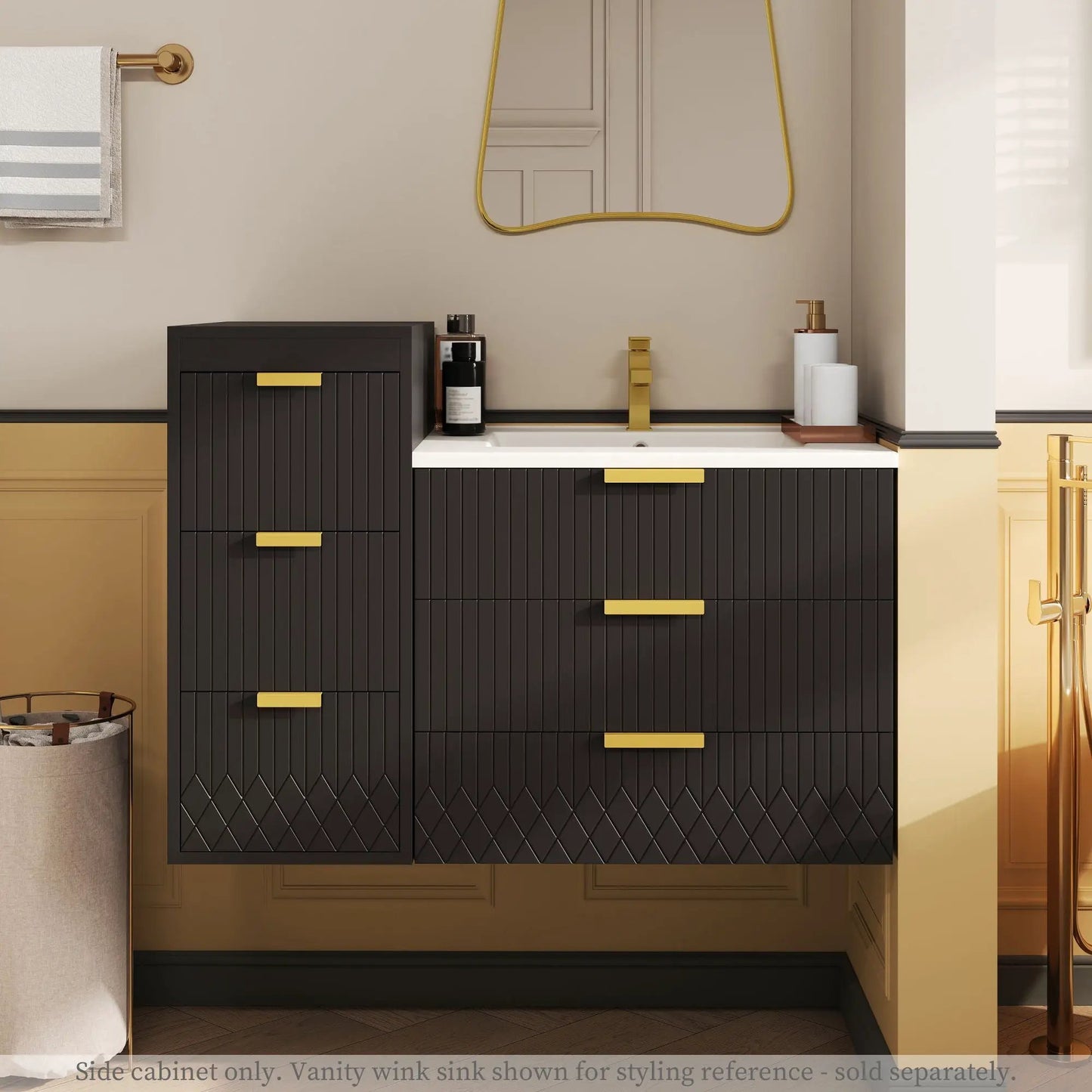 Modern Wall Mounted Floating Cabinet with Drawers