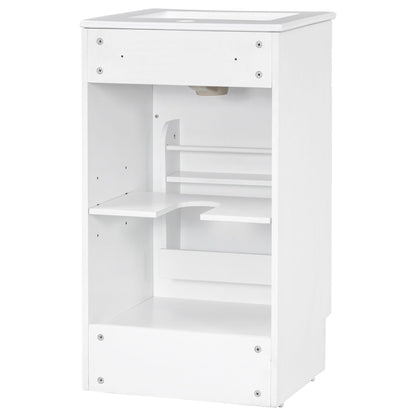 Bathroom vanity with sink white finish HouseOfZazla adjustable shelf on Tampa Home & Garden Store