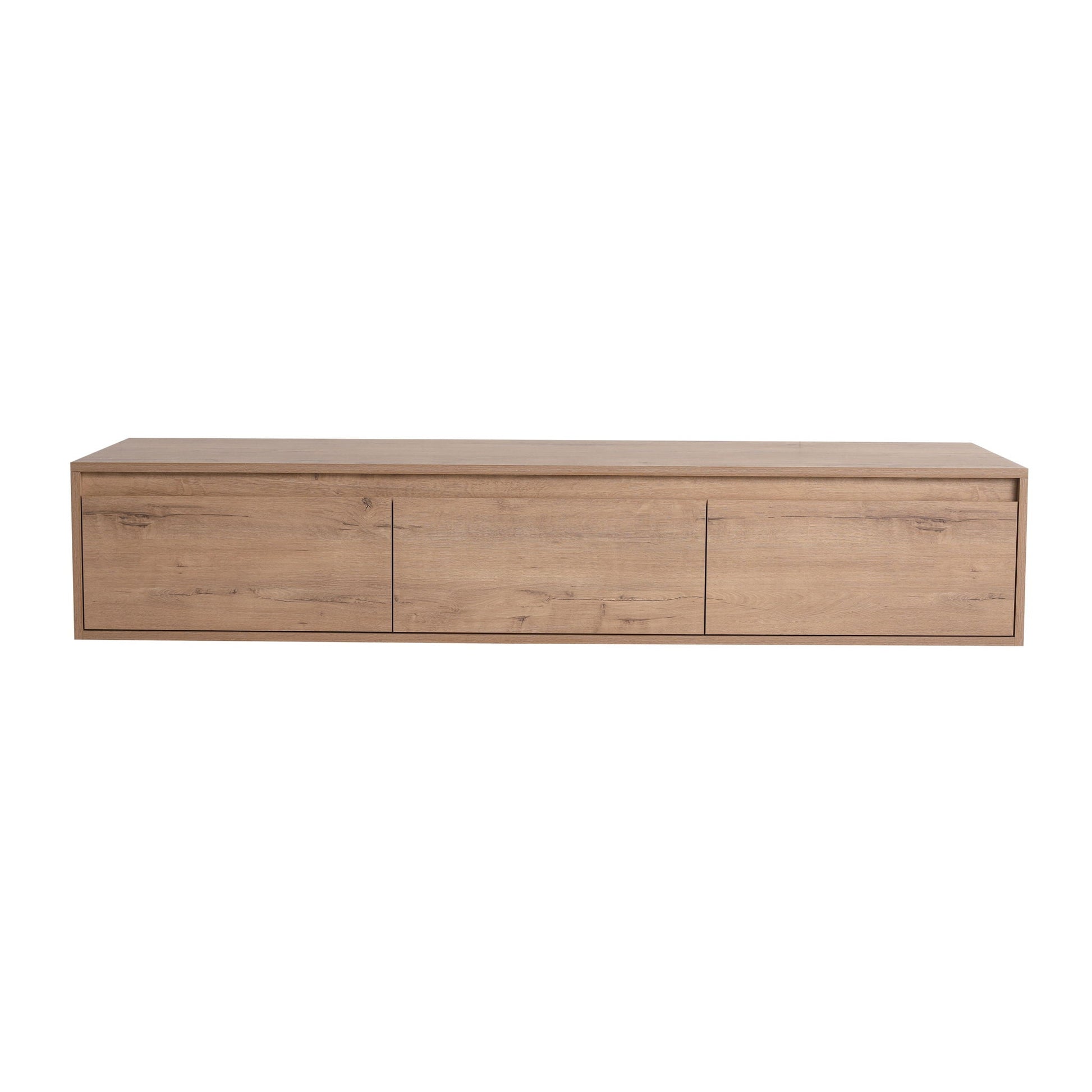 Minimalist bathroom vanity by HouseOfZazla in oak with soft-close drawers, floating design on Tampa Home & Garden Store