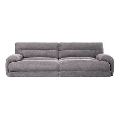 Cadenza gray corduroy stationary sofa, two-seat cushions by Unique Piece Furniture on Tampa Home & Garden Store