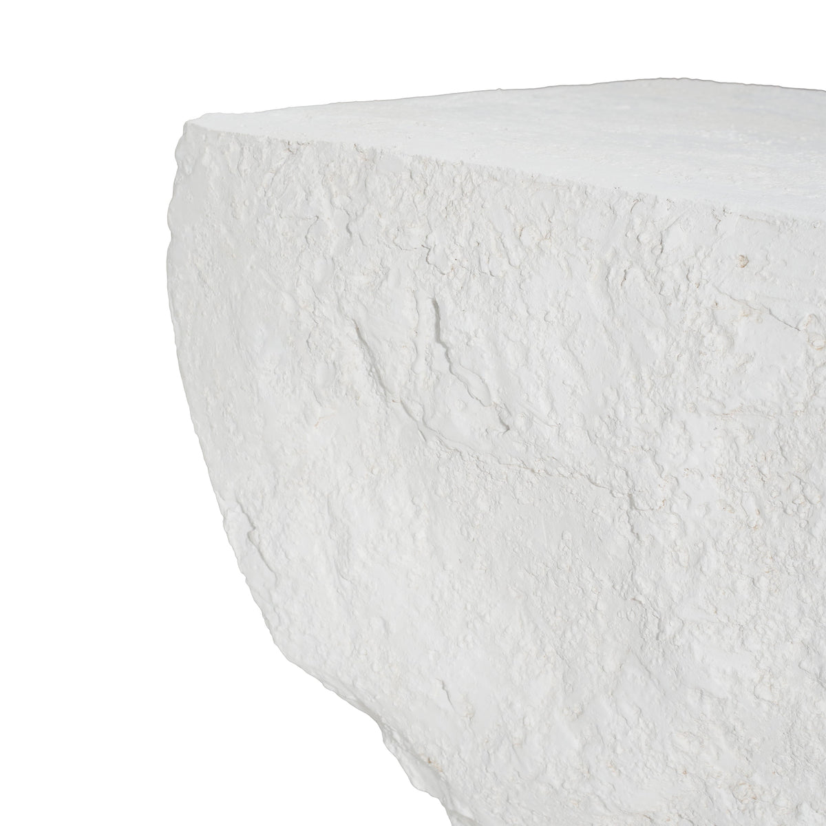Cleo Outdoor Patio Modern Minimalist MGO Side Table white textured stone top on Tampa Home & Garden Store