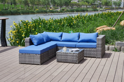 Stylish Outdoor Patio Sofa and Thick Cushion Set