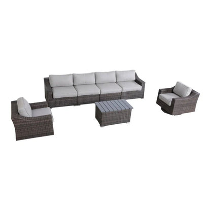 Durable Aluminum Wicker Sofa and Cushions