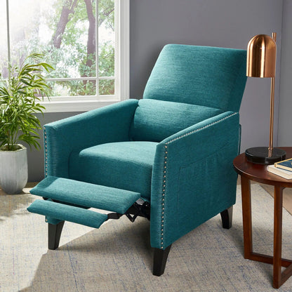 Kiersten Contemporary Fabric Pushback Recliner