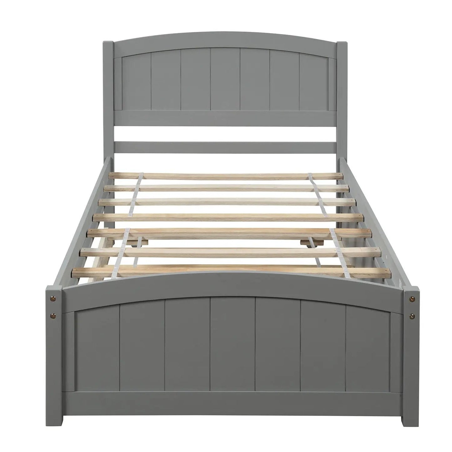 Platform Bed and Headboard With Footboard Slats