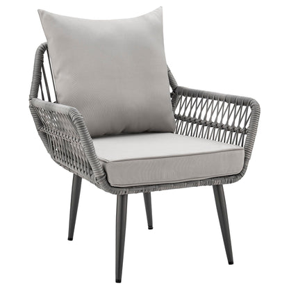 Modern Three Piece Outdoor Patio Conversation Set