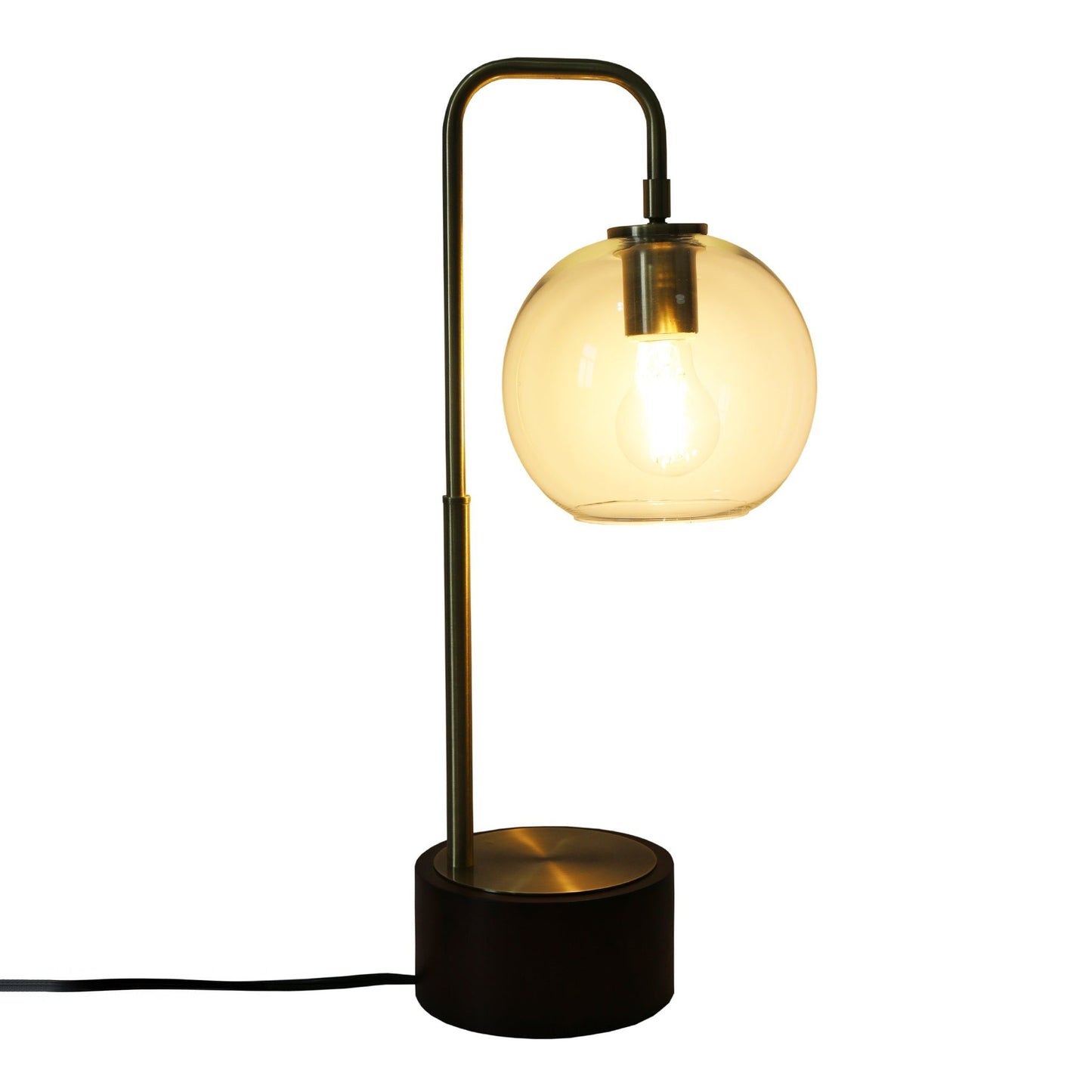 Luxeray globe arched table lamp with bronze finish and glass globe shade on Tampa Home & Garden Store