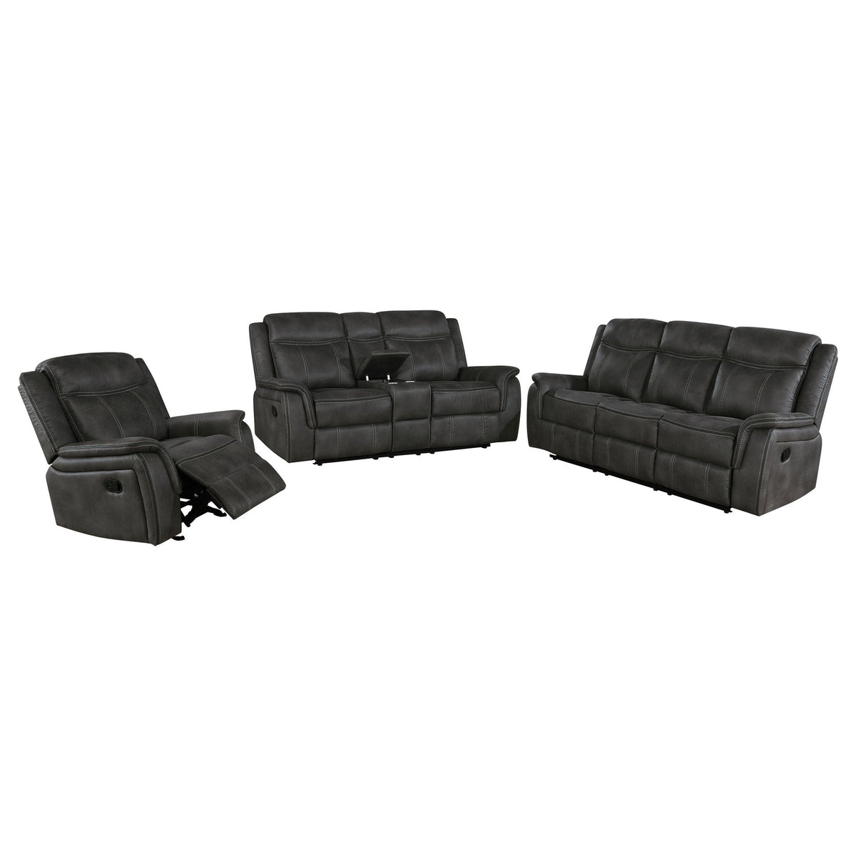Franklin Manual Reclining Loveseat and Console