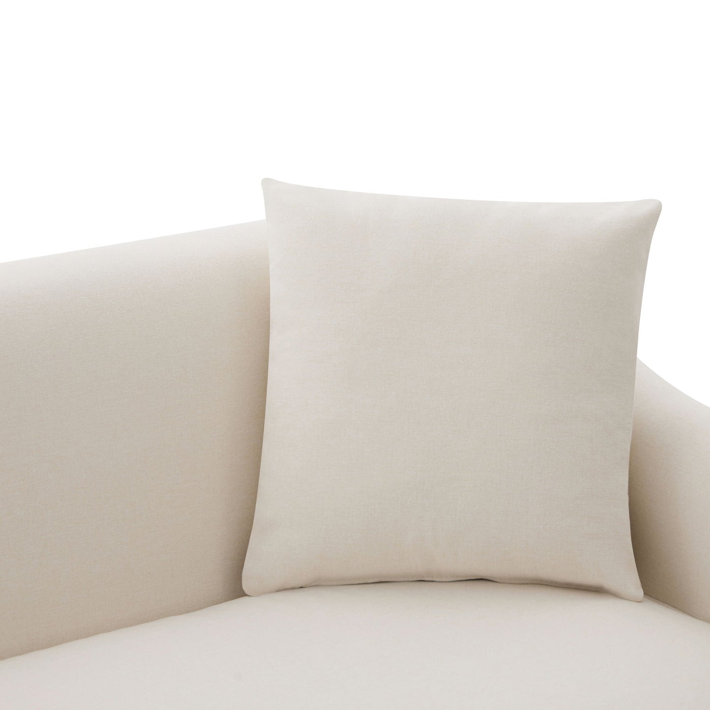 Modern 3 Seat Sofa With Chenille And Two Pillows