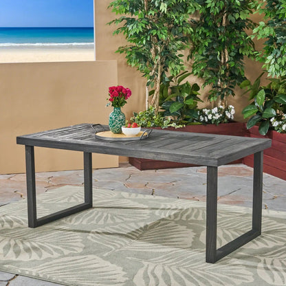 Outdoor Acacia Wood Dining Table and Sandblast