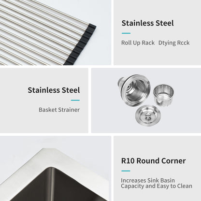 Stainless Steel Sink and Deep Single Bowl Basin