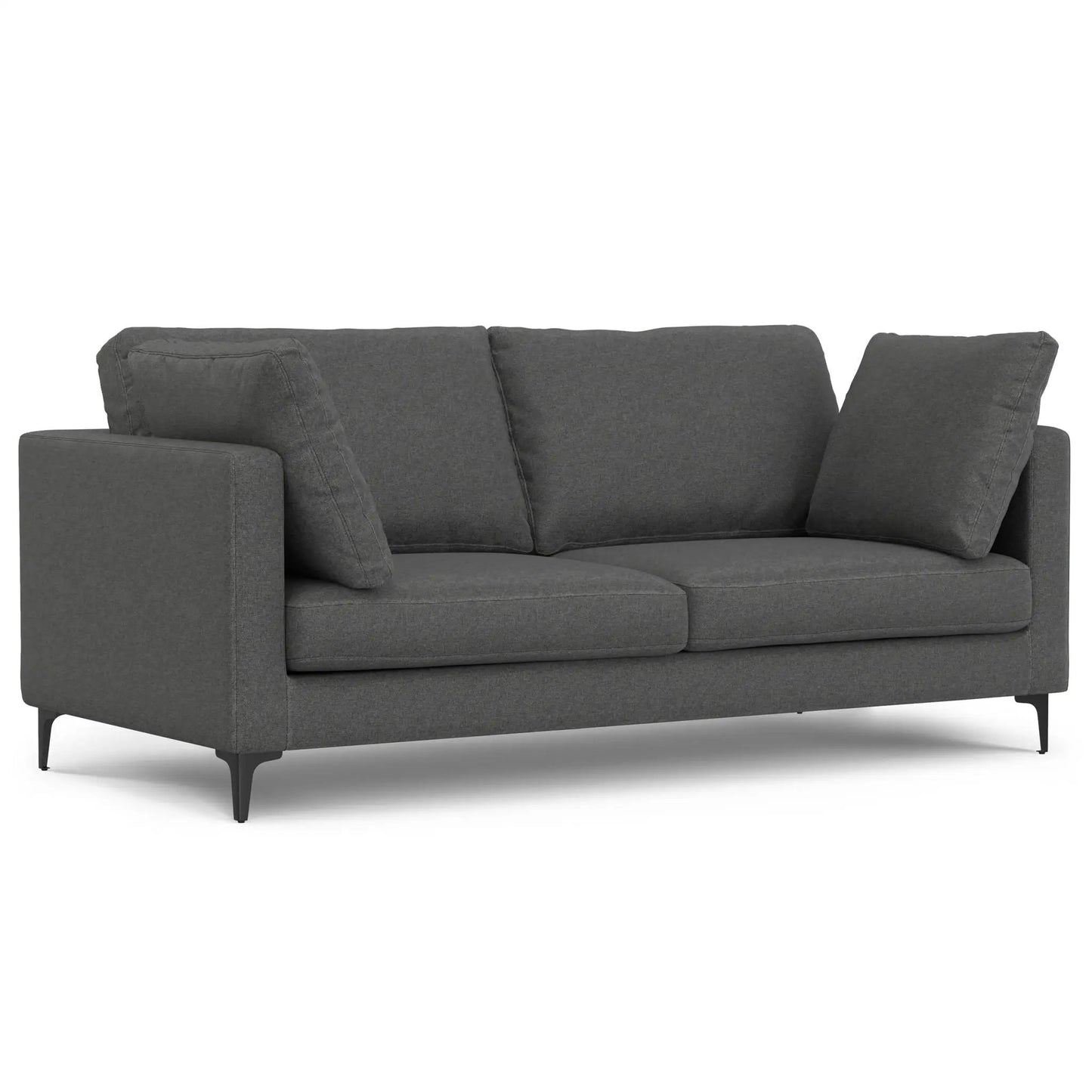 Ava Mid Century Sofa with Ottoman Set in Fabric