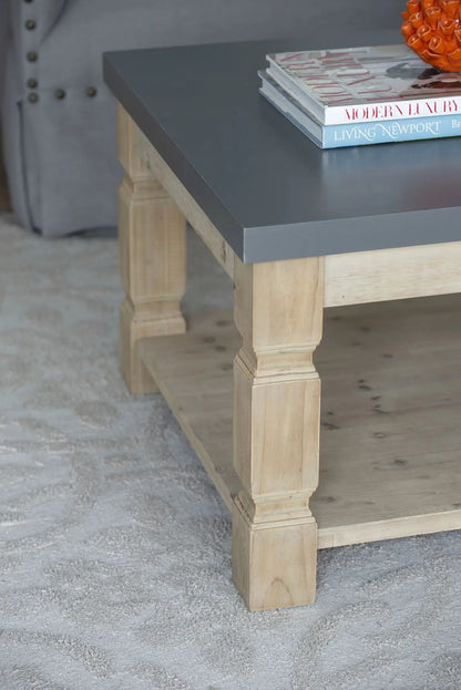 Rustic Modern Console Table With Concrete Top