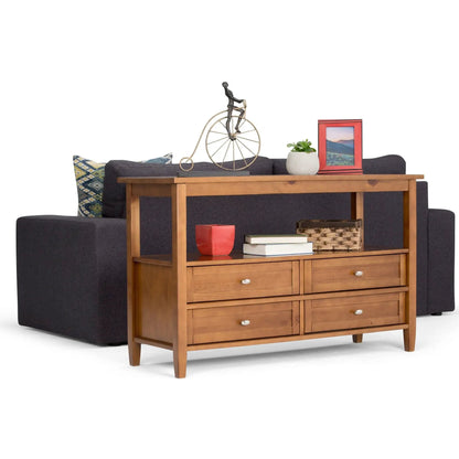 Warm Shaker handcrafted coffee table in warm wood with drawers by Unique Piece Furniture on Tampa Home & Garden Store