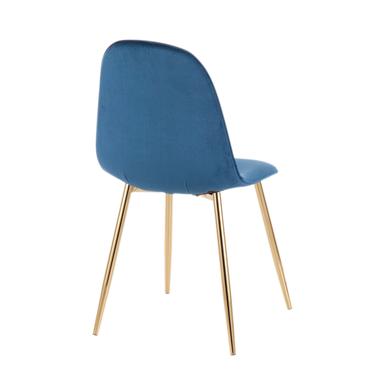 Pebble blue upholstered chair set with gold legs HouseOfZazla on Tampa Home & Garden Store