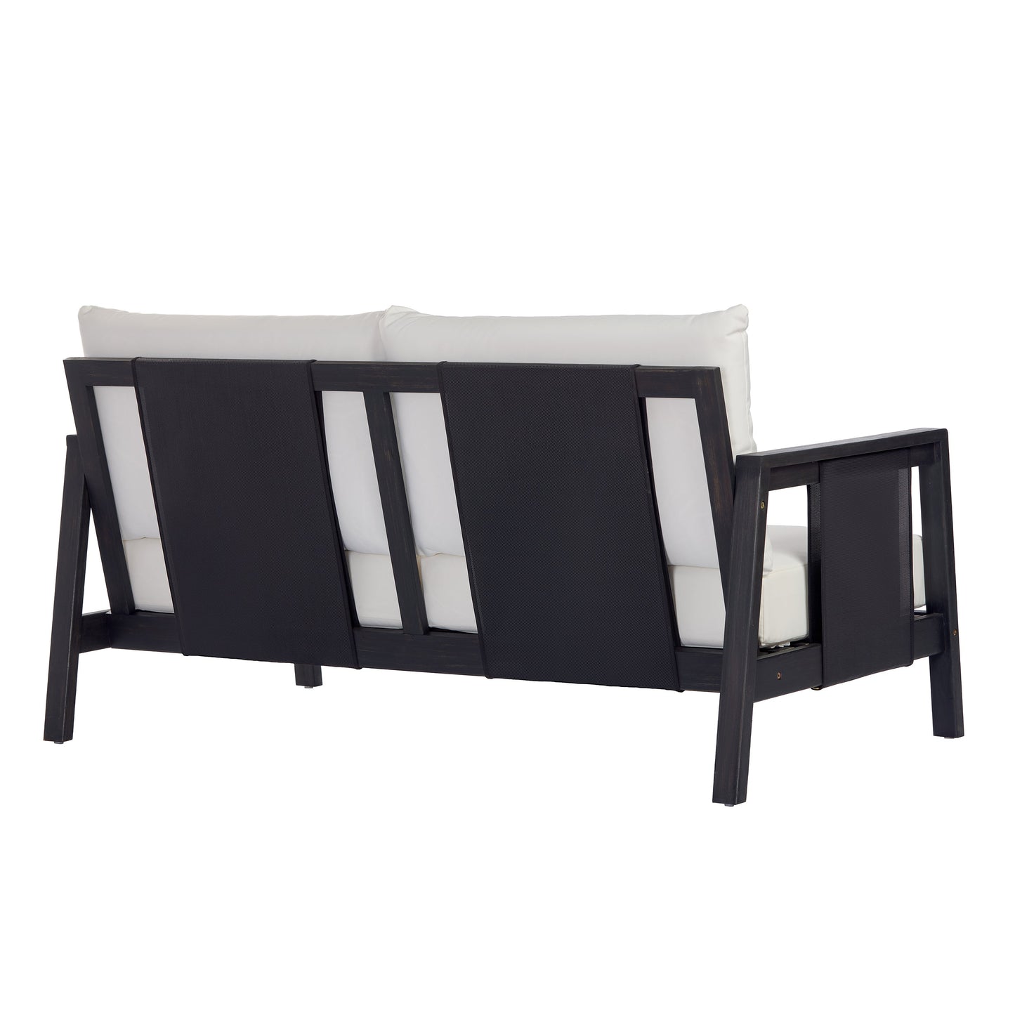 Outdoor Acacia Wood Loveseat and Coffee Table Set