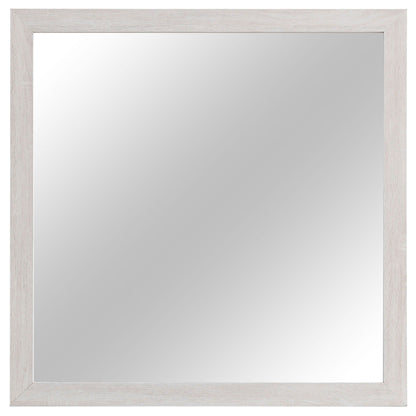 Geary slatted headboard panel bedroom set mirror framed in light wood by HouseOfZazla on Tampa Home & Garden Store