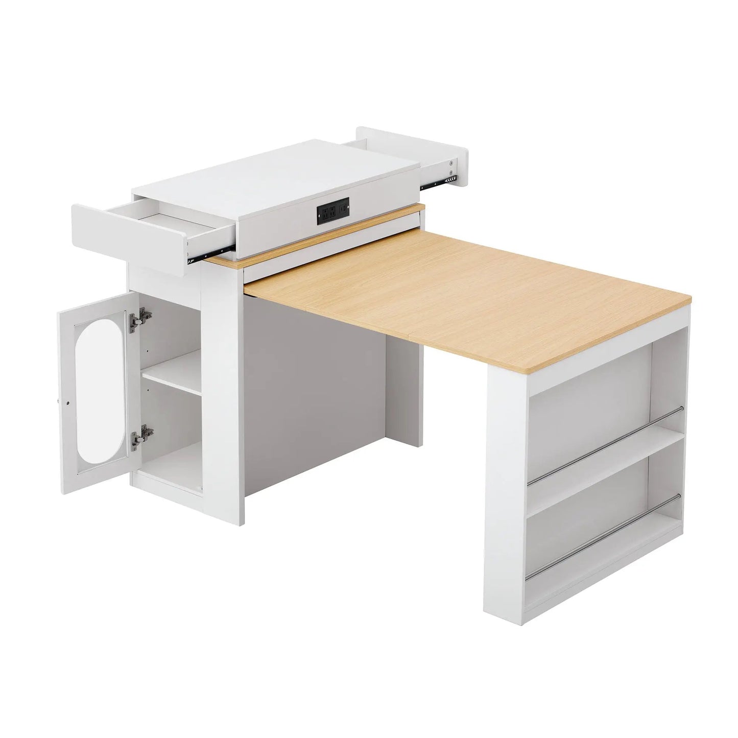 Extendable Dining Table With Folding Top