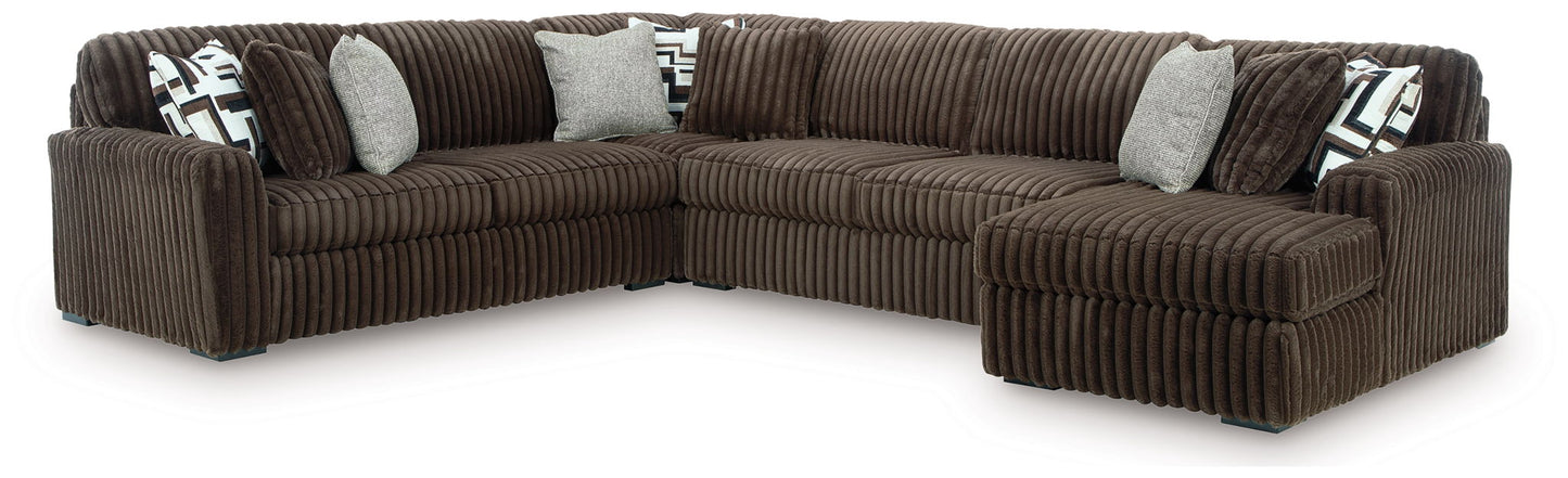 Midnight Madness Sectional and Jumbo Corduroy