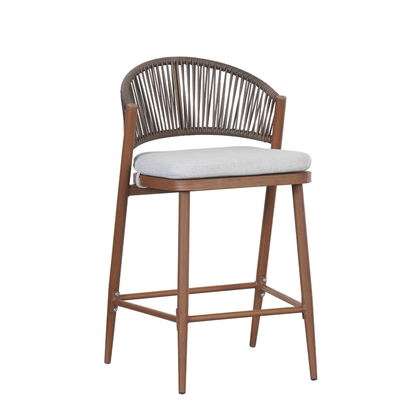 Outdoor Counter Stools with Wicker and Metal