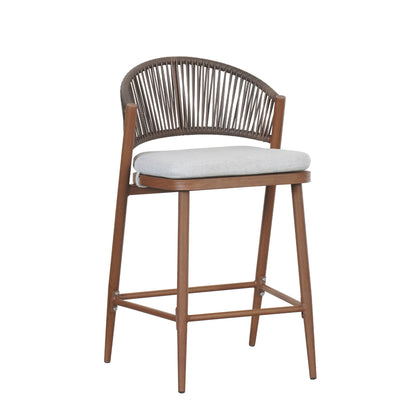 Outdoor Counter Stools with Wicker and Metal
