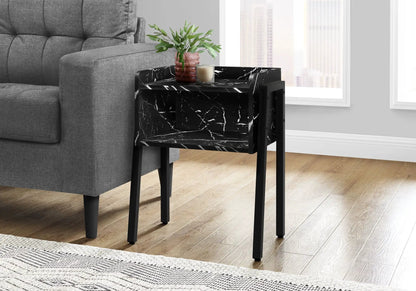 Accent Side Table, Reclaimed Wood Look, 2-Tier