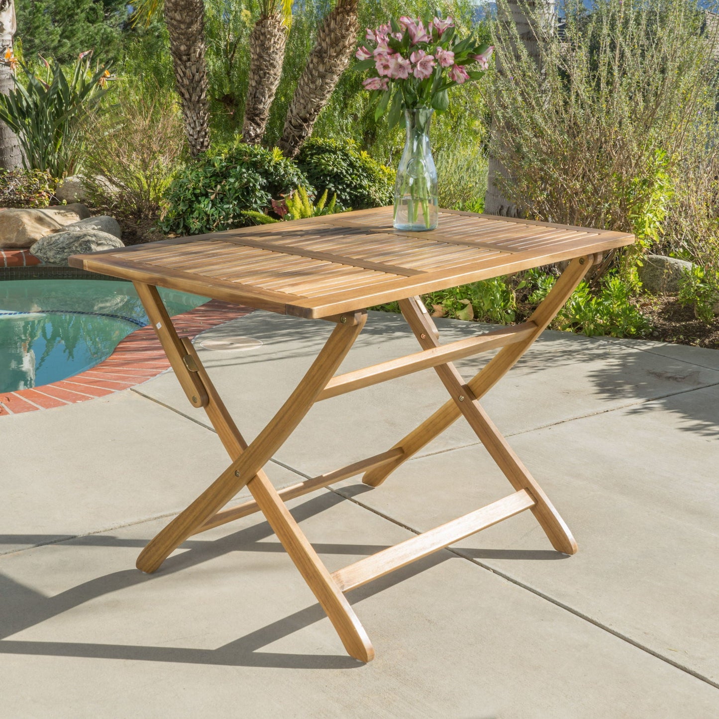 Blissique Outdoor Foldable Wood Dining Table