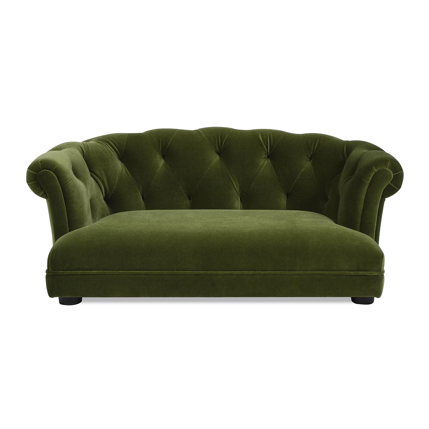 Kiki Chesterfield dog sofa bed in olive green velvet, medium by HouseOfZazla on Tampa Home & Garden Store