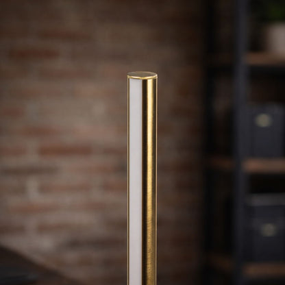 Dimond LED table lamp stem in brass gold with white diffuser, HouseOfZazla on Tampa Home & Garden Store