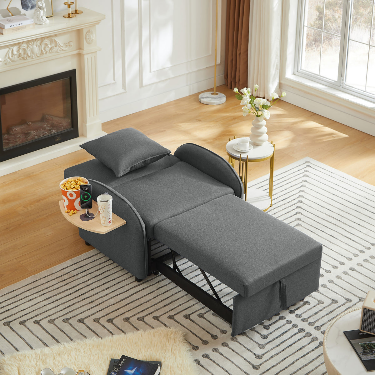 Adjustable Sleeper Chair and a Foldable Table