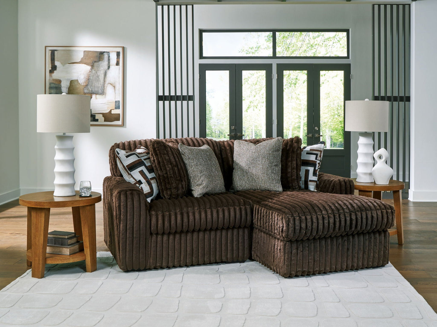 Midnight Madness Sectional and Jumbo Corduroy