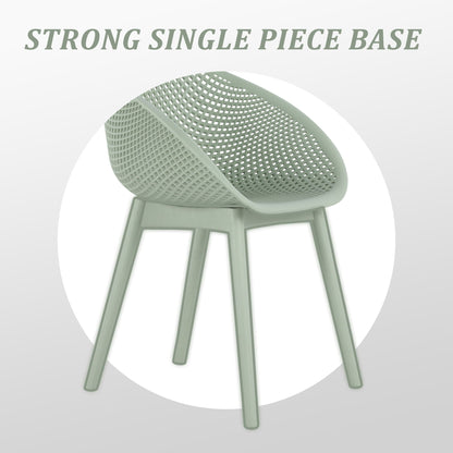 3 Piece Outdoor Lounge Chair Set in sage green all-weather polypropylene with lattice back on Tampa Home & Garden Store