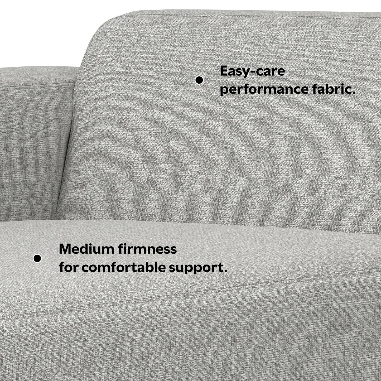 Rex Modern Asymmetrical Chaise Sofa Module