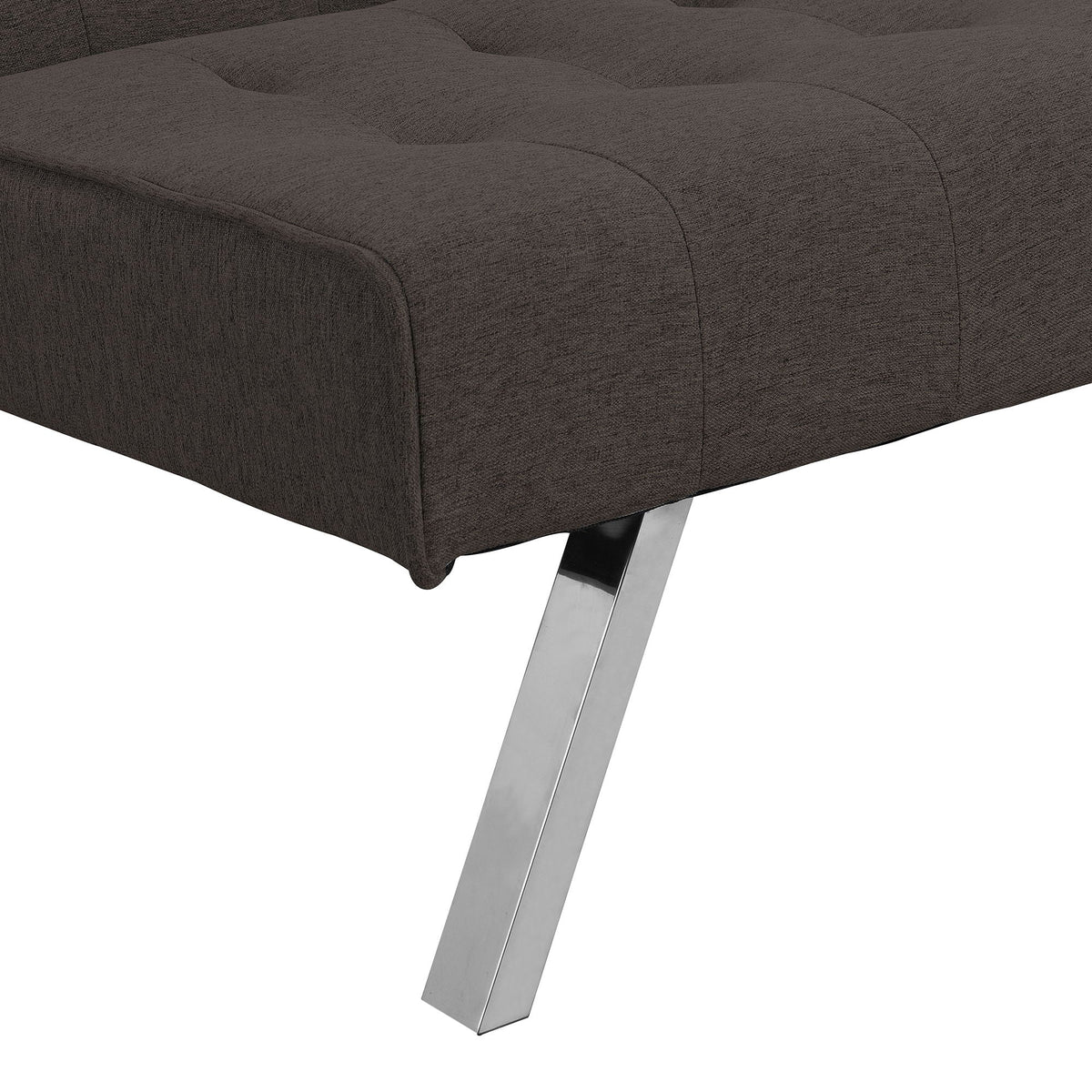 Modern Sofa Bed With Wood Frame and Steel Legs
