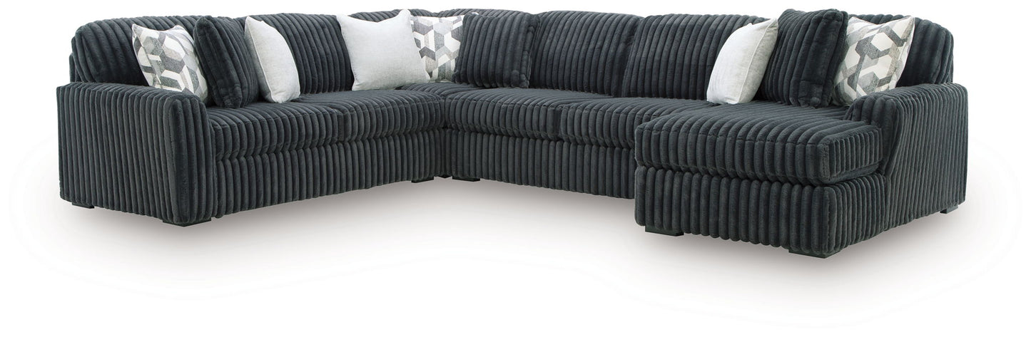 Midnight Madness Sectional and Jumbo Corduroy