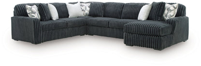 Midnight Madness Sectional and Jumbo Corduroy