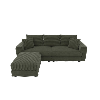 Convertible Sofa With Deep Seat and Pillows