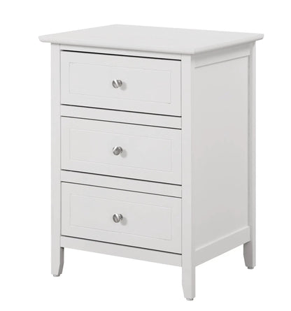 Daniel Nightstand With 3 Drawers In Wood Veneer