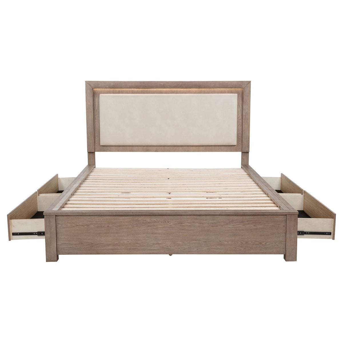 Gibbons Led Storage Bed with Elegant Headboard