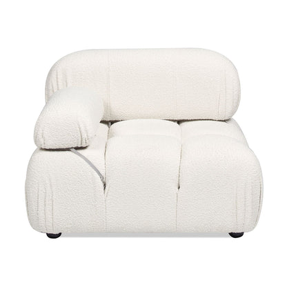 Bubble Modular Modern Lounge Arm Chair in cream boucle upholstery with rounded arms on Tampa Home & Garden Store